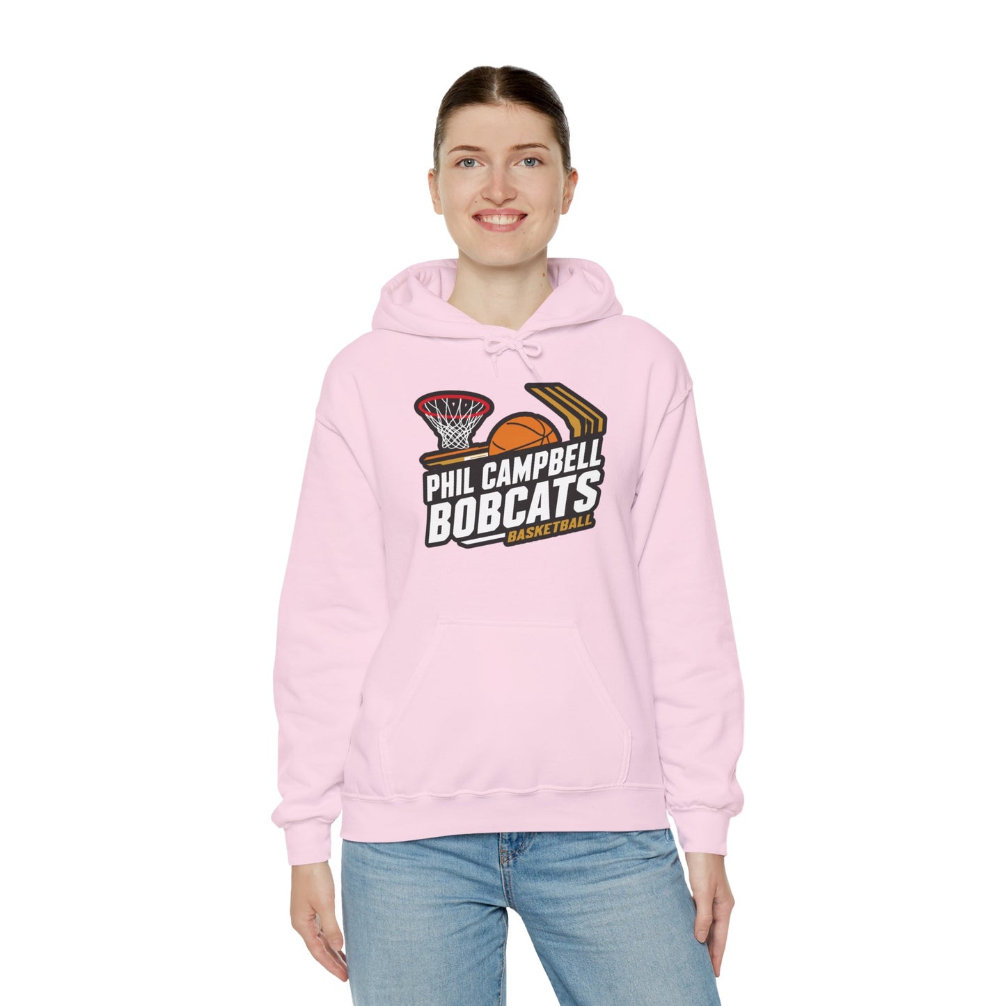 Adult Hoodie Sweatshirt \ Phil Campbell Bobcats Basketball \ PCBBK1