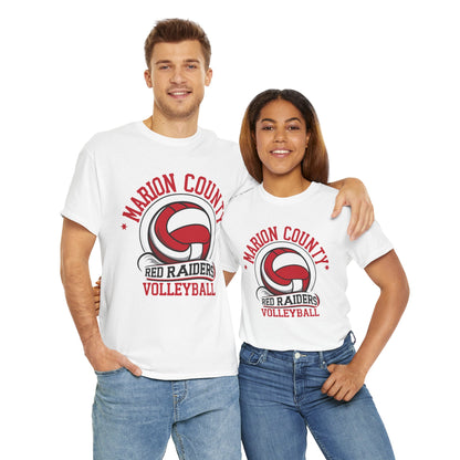 Adult Tee \ Marion County Red Raiders Volleyball \ MCV1