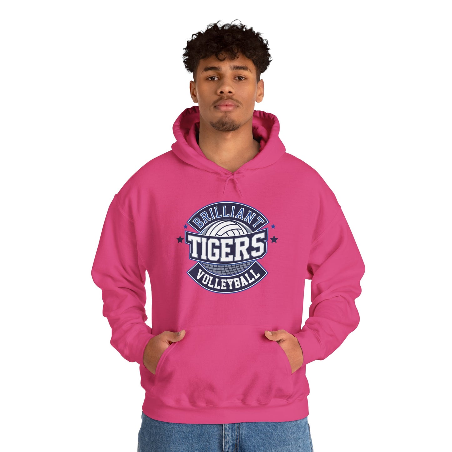 Adult Hoodie Sweatshirt \ Brilliant Tigers Volleyball \ BTV1