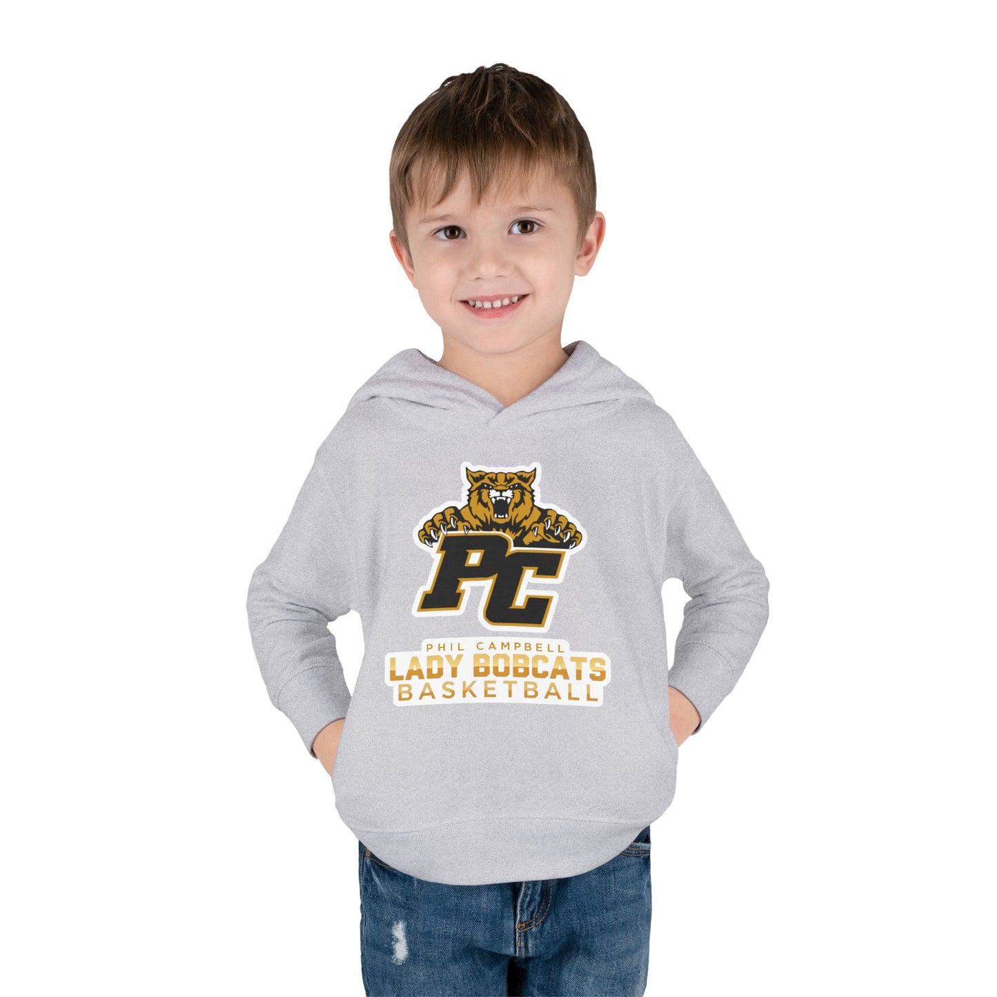 Toddler Hoodie Sweatshirt \ Phil Campbell Bobcats Basketball \ PCBBKG1