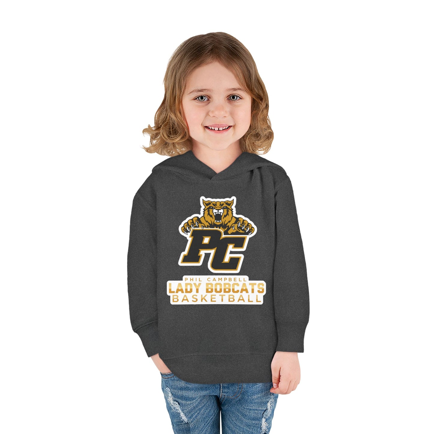 Toddler Hoodie Sweatshirt \ Phil Campbell Bobcats Basketball \ PCBBKG1