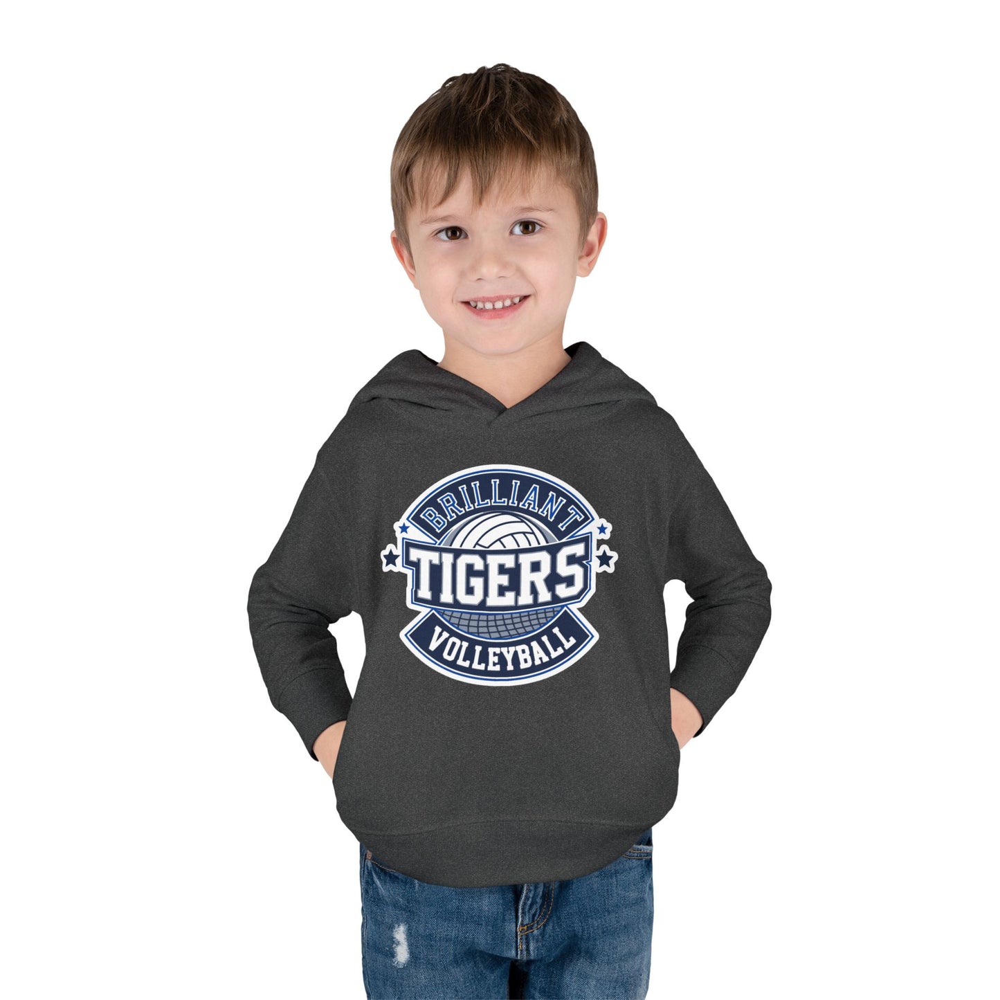 Toddler Hoodie Sweatshirt \ Brilliant Tigers Volleyball \ BTV1