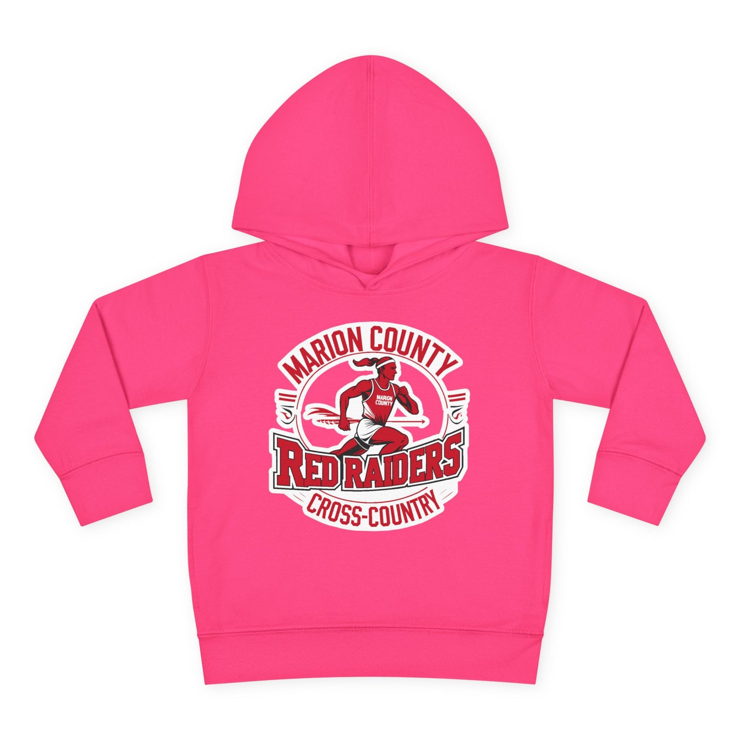 Toddler Hoodie Sweatshirt \ Marion County Red Raiders Cross-Country \ MCCC2