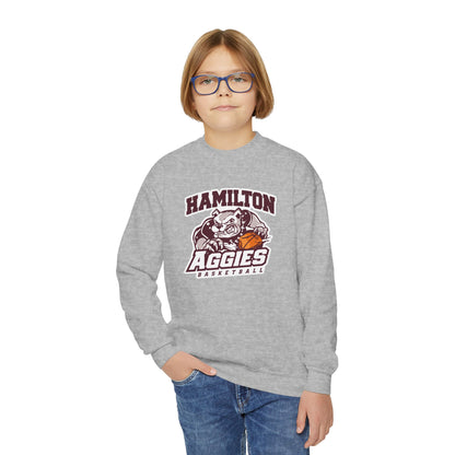 Youth Crewneck Sweatshirt \ Hamilton Aggies Basketball \ HABB1