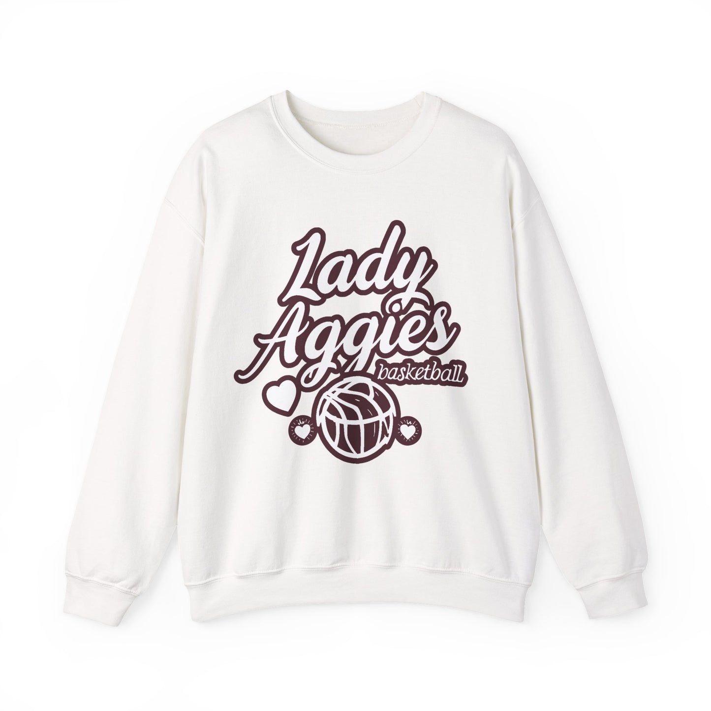 Adult Crewneck Sweatshirt \ Hamilton Aggies Basketball \ HABBG2