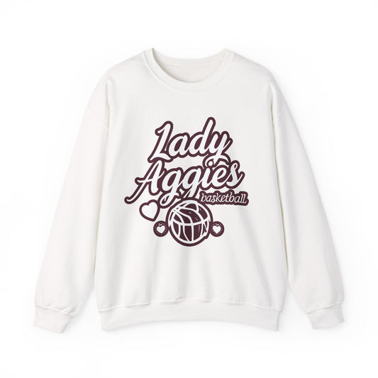 Adult Crewneck Sweatshirt \ Hamilton Aggies Basketball \ HABBG2