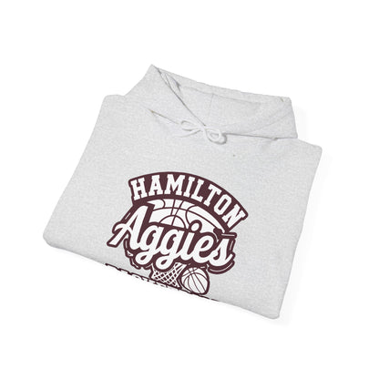 Adult Hoodie Sweatshirt \ Hamilton Aggies Basketball \ HABBG1