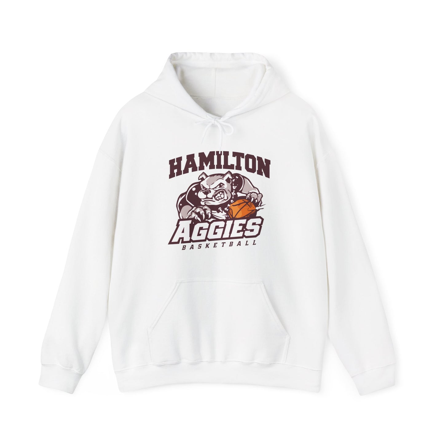 Adult Hoodie Sweatshirt \ Hamilton Aggies Basketball \ HABB1