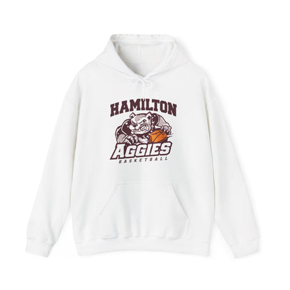 Adult Hoodie Sweatshirt \ Hamilton Aggies Basketball \ HABB1