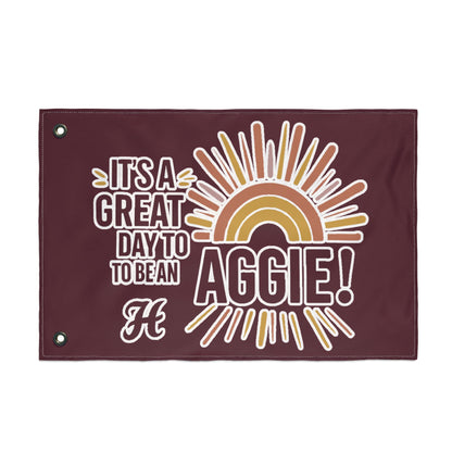 Double Sided Flag \ It's a Great Day to be an Aggie! \ GDA1