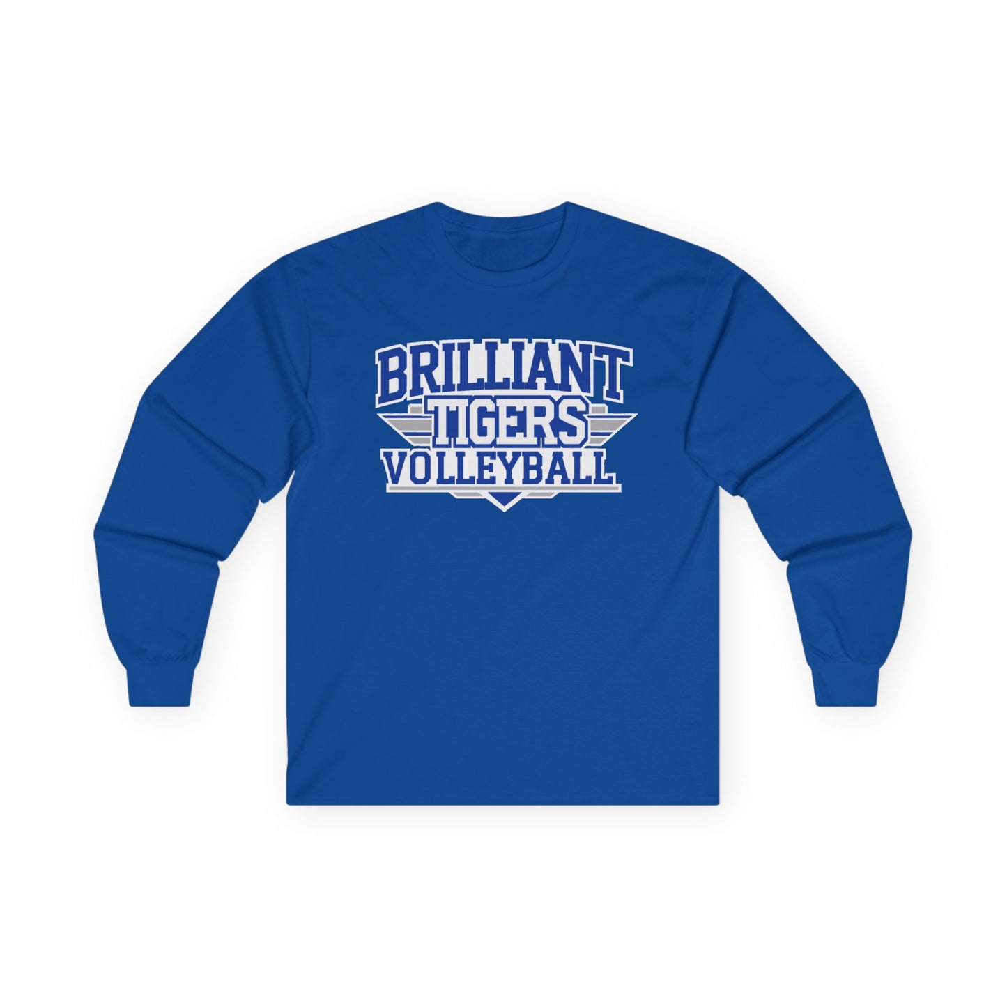 Adult Long Sleeve Tee \ Brilliant Tigers Volleyball \ BTV2