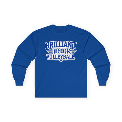 Adult Long Sleeve Tee \ Brilliant Tigers Volleyball \ BTV2