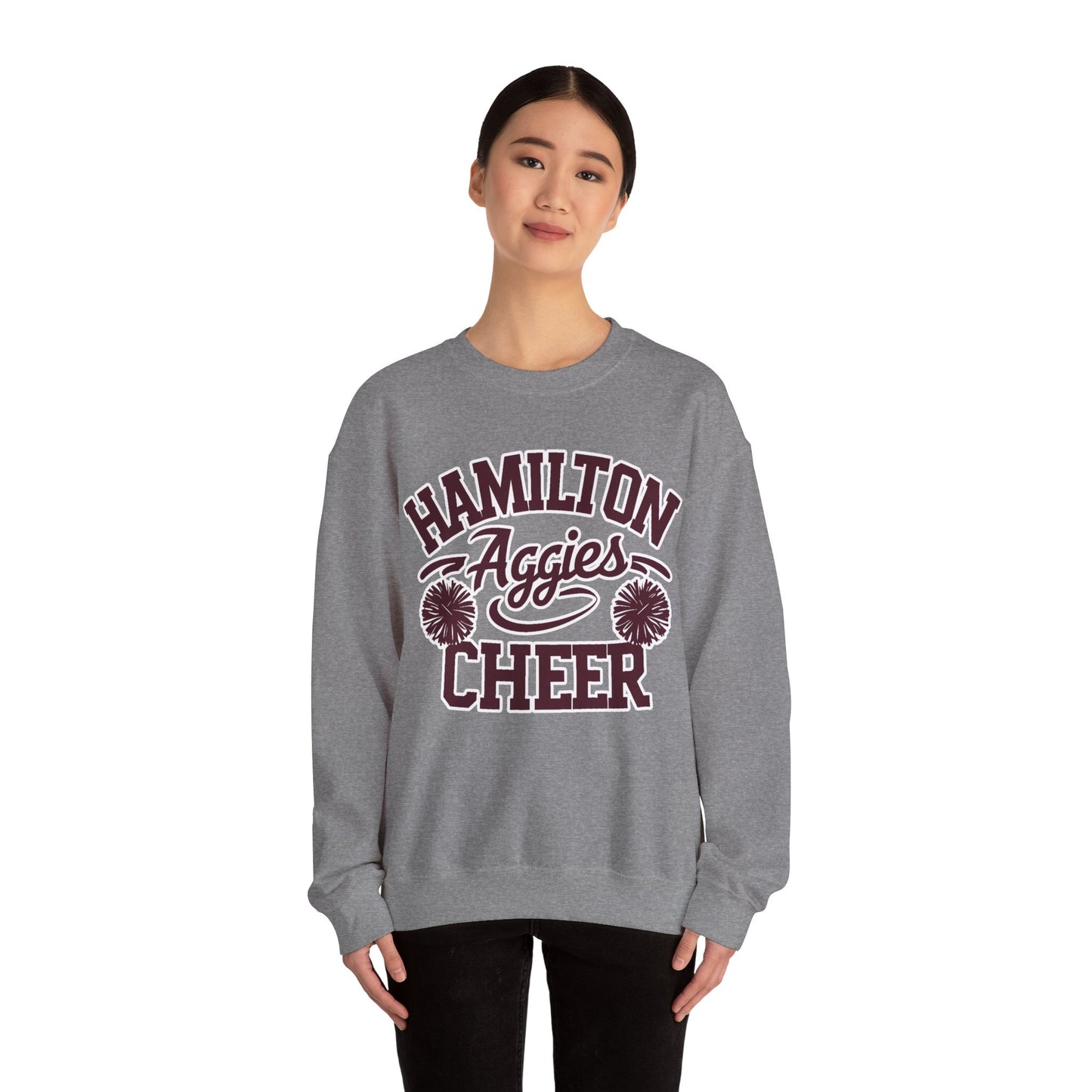 Adult Crewneck Sweatshirt \ Hamilton Aggies Cheer \ HAC2