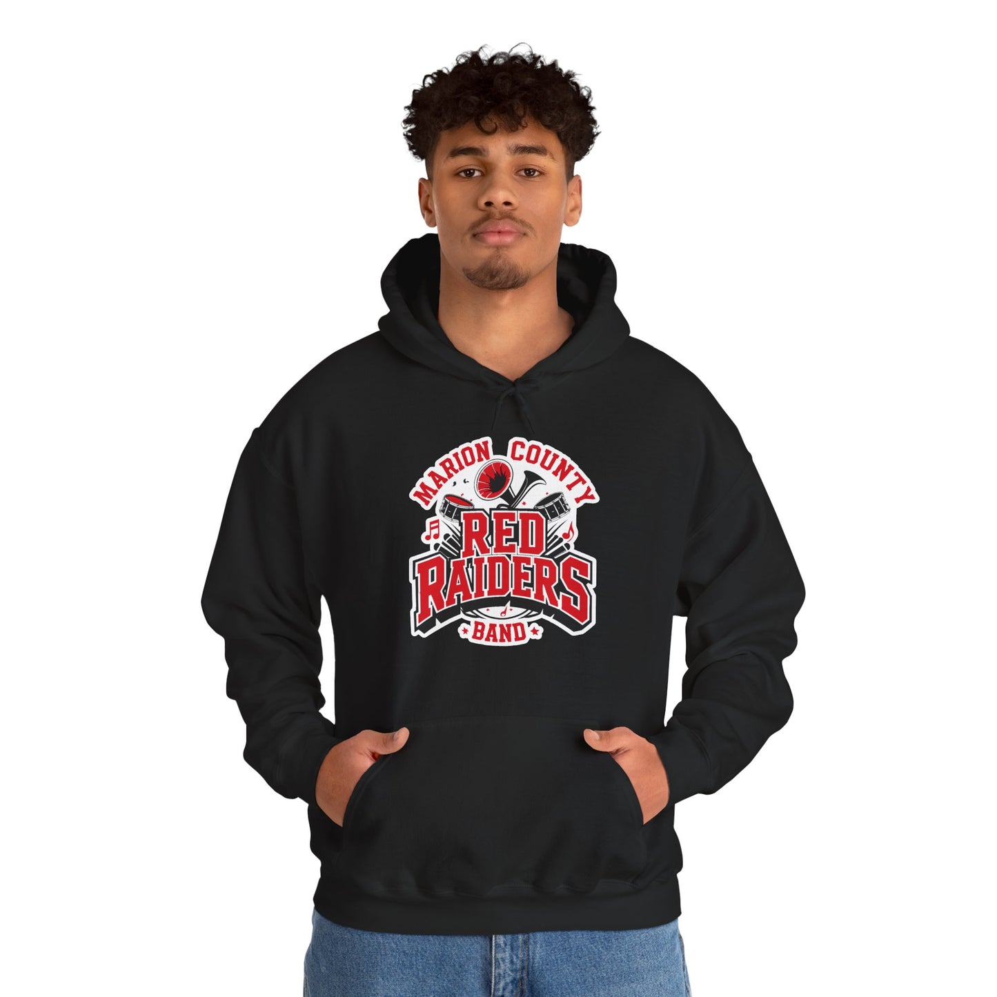 Adult Hoodie Sweatshirt \ Marion County Red Raiders Band \ MCB2