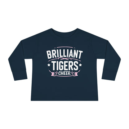 Toddler Long Sleeve Tee \ Brilliant Tigers Cheer \ BTC2