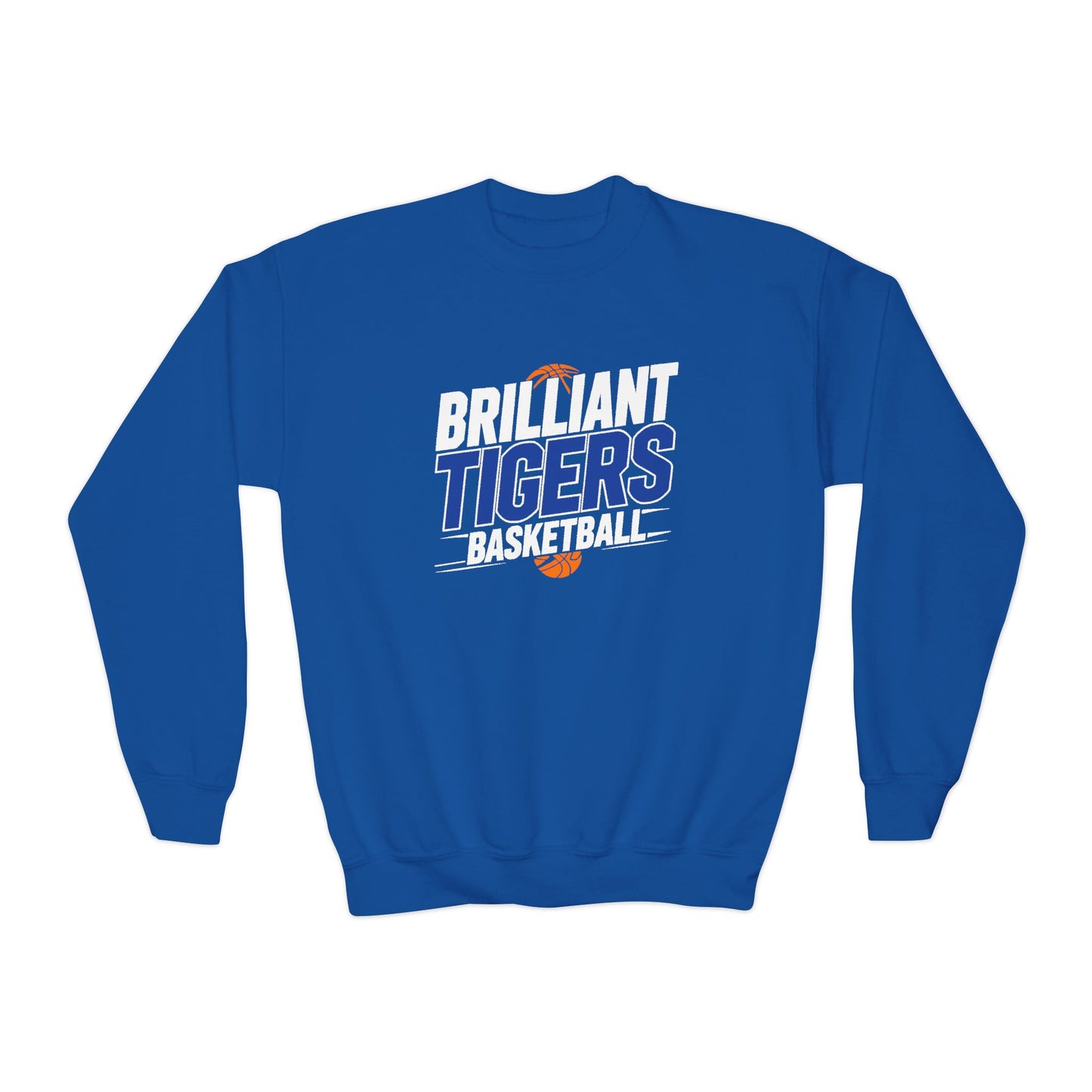 Youth Crewneck Sweatshirt \ Brilliant Tigers Basketball \ BTBK1