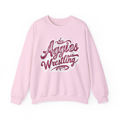 Adult Crewneck Sweatshirt \ Hamilton Aggies Wrestling \ HAWG2