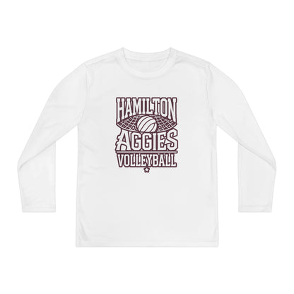 Youth Long Sleeve Tee \ Hamilton Aggies Volleyball \ HAV2