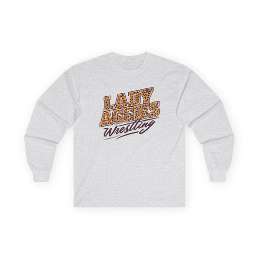 Adult Long Sleeve Tee \ Hamilton Aggies Wrestling \ HAWG3