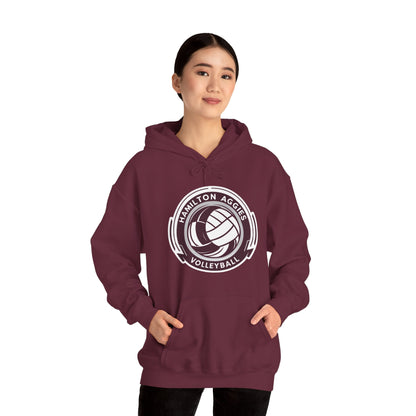 Adult Hoodie Sweatshirt \ Hamilton Aggies Volleyball \ HAV1