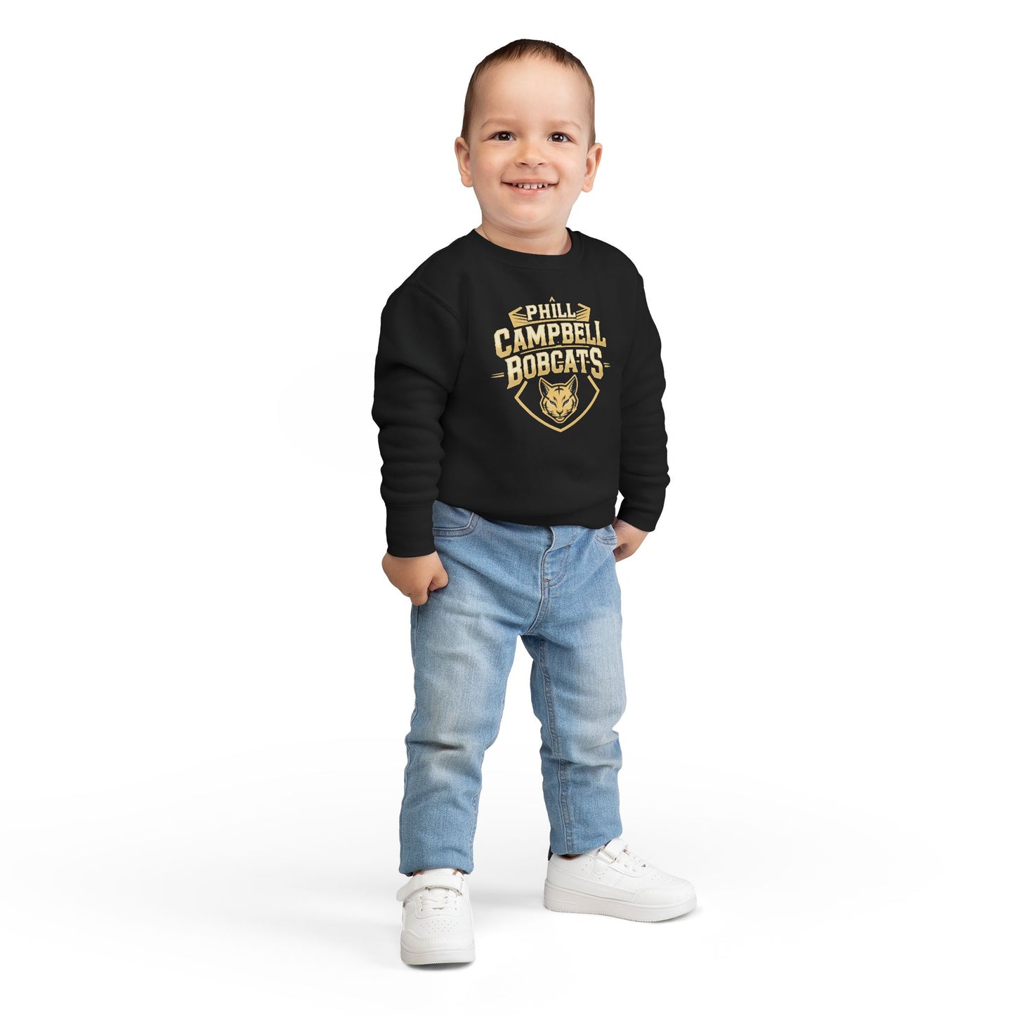 Toddler Crewneck Sweatshirt \ Phill Campbell Bobcats \ PCB1