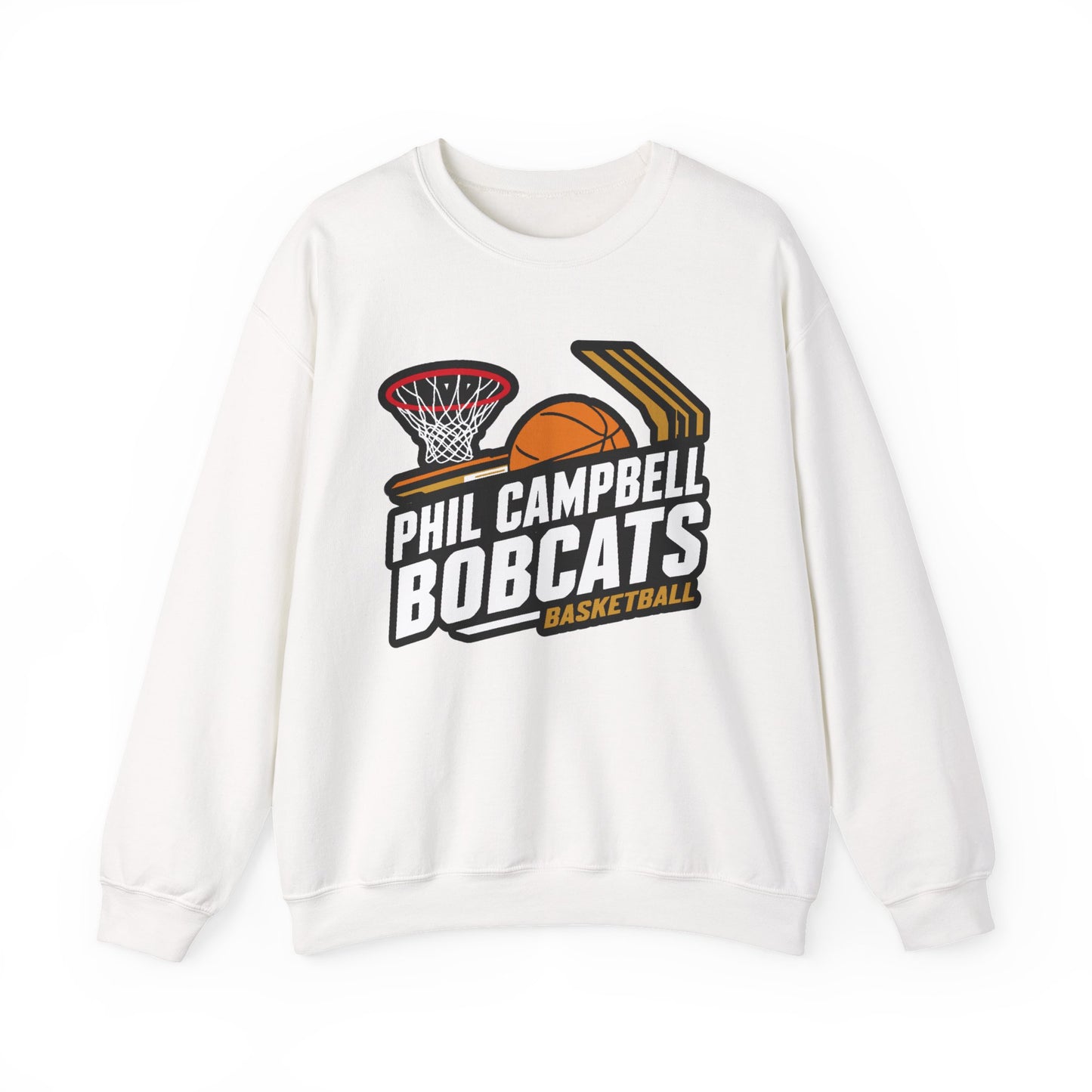 Adult Crewneck Sweatshirt \ Phil Campbell Bobcats Basketball \ PCBBK1