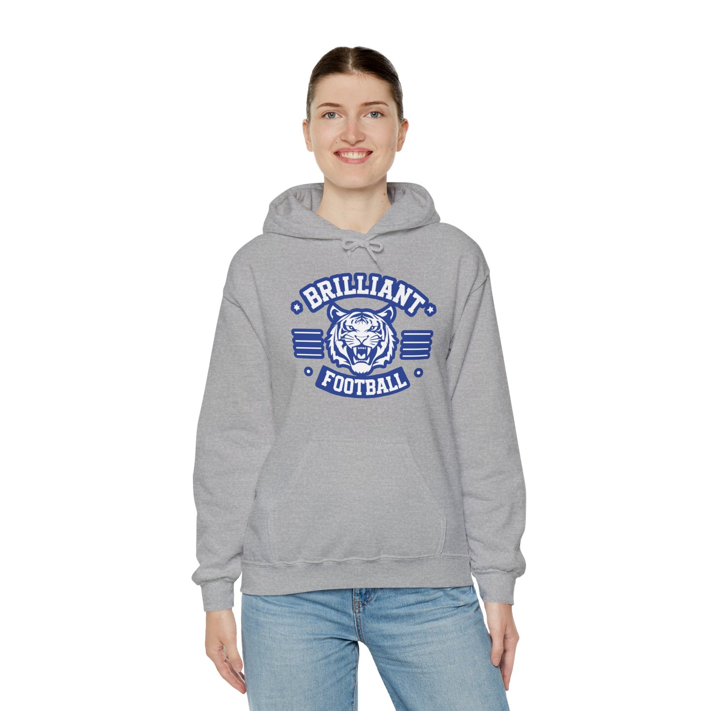 Adult Hoodie Sweatshirt \ Brilliant Tigers Football \ BTF2
