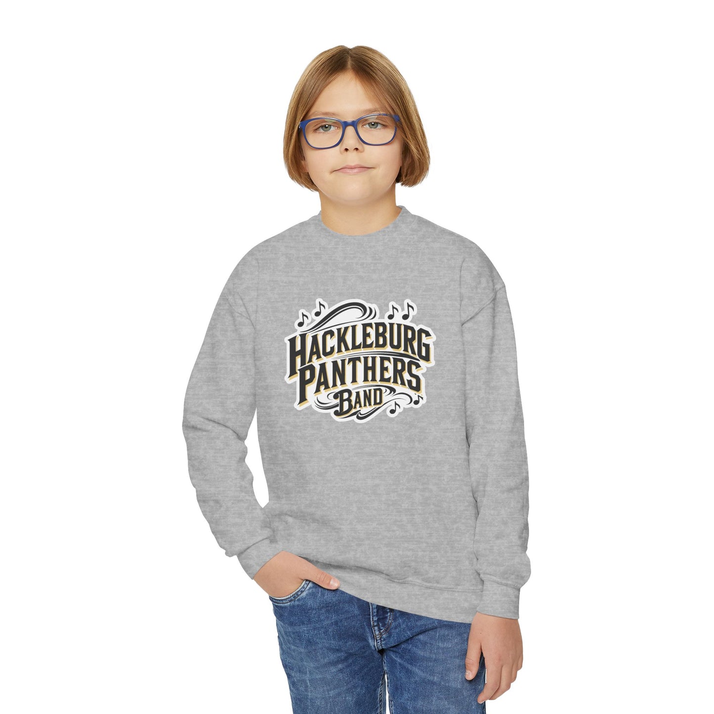 Youth Crewneck Sweatshirt \ Hackleburg Panthers Band \ HPB1