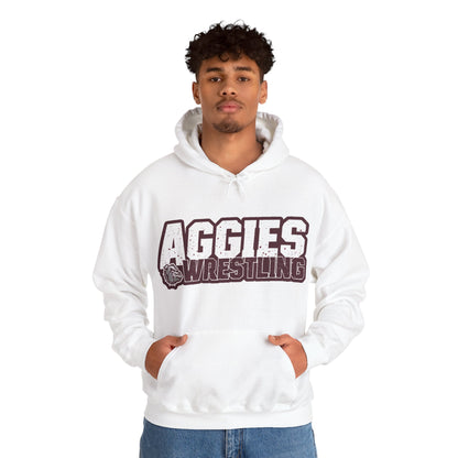 Adult Hoodie Sweatshirt \ Hamilton Aggies Wrestling \ HAW3