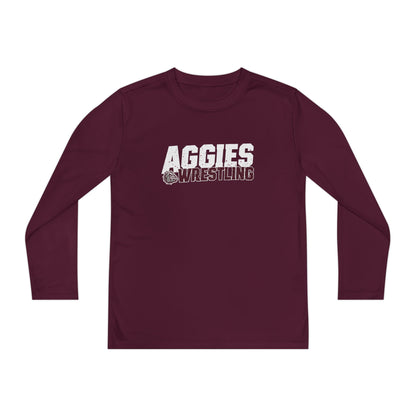 Youth Long Sleeve Tee \ Hamilton Aggies Wrestling \ HAW3
