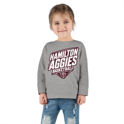 Toddler Long Sleeve Tee \ Hamilton Aggies Basketball \ HABB2