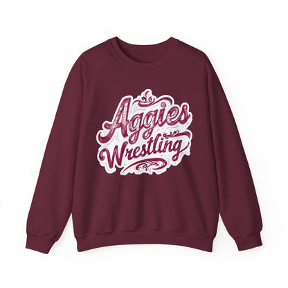 Adult Crewneck Sweatshirt \ Hamilton Aggies Wrestling \ HAWG2