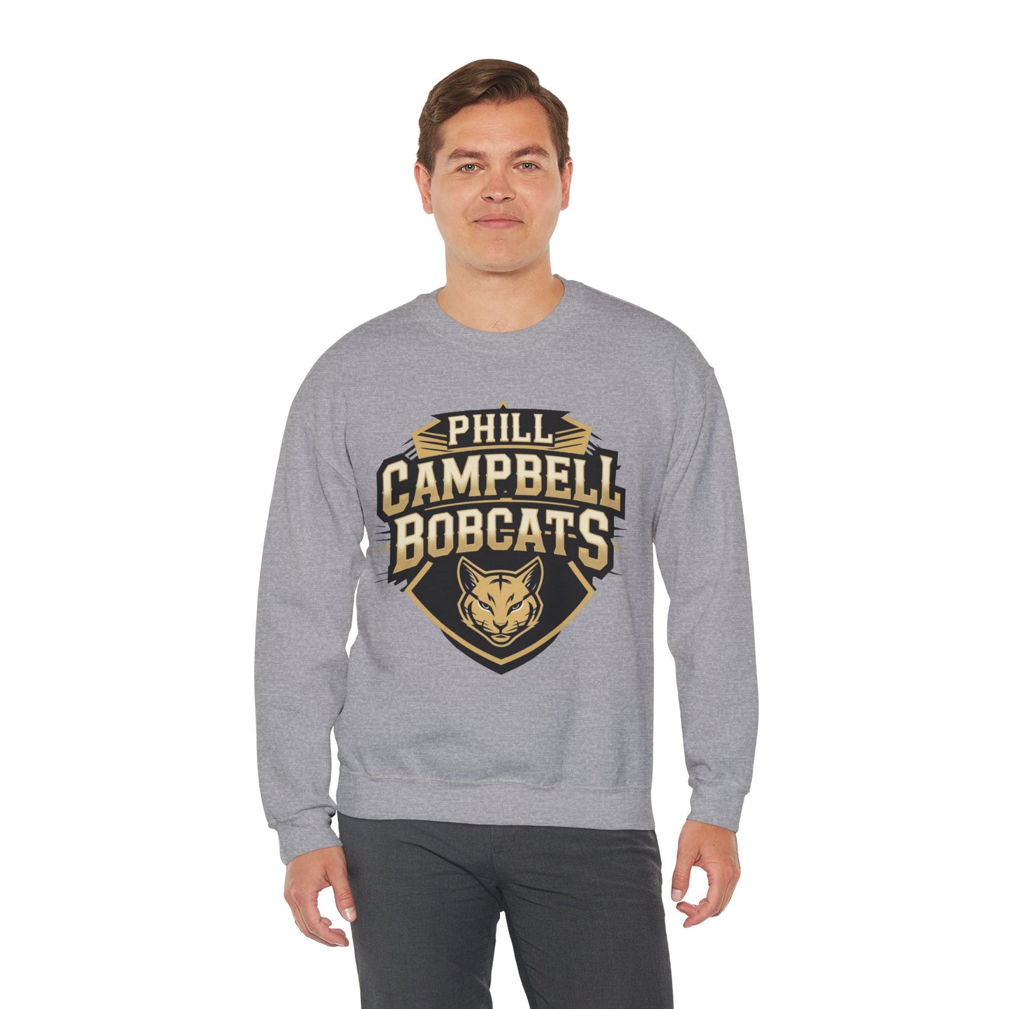 Adult Crewneck Sweatshirt \ Phill Campbell Bobcats \ PCB1