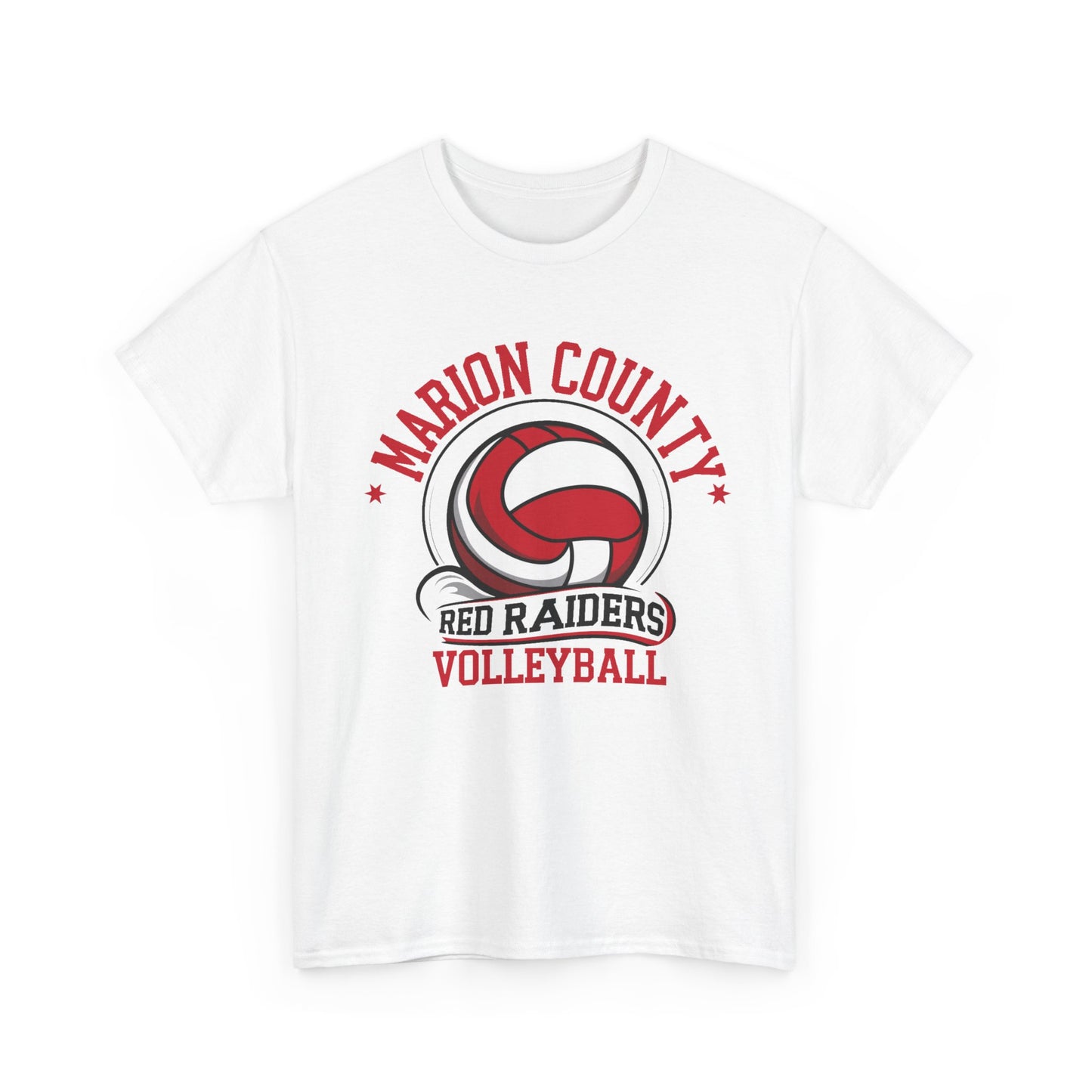 Adult Tee \ Marion County Red Raiders Volleyball \ MCV1