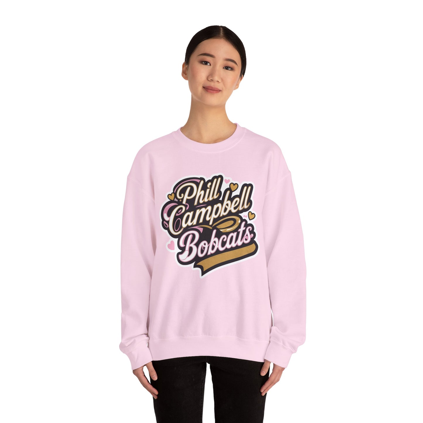Adult Crewneck Sweatshirt \ Phill Campbell Bobcats \ PCBG1