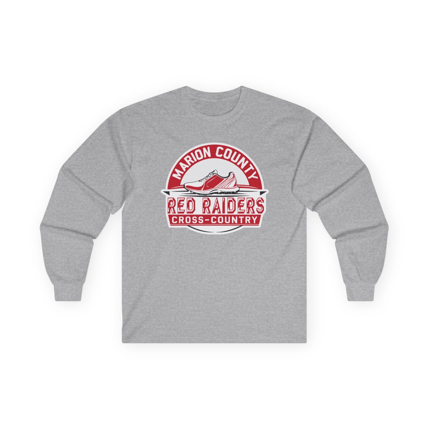 Adult Long Sleeve Tee \ Marion County Red Raiders Cross-Country \ MCCC1