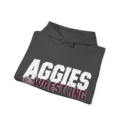 Adult Hoodie Sweatshirt \ Hamilton Aggies Wrestling \ HAW3