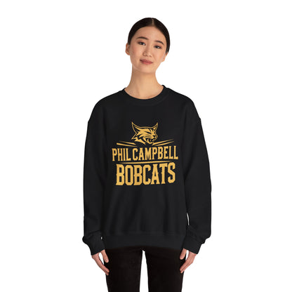 Adult Crewneck Sweatshirt \ Phil Campbell Bobcats \ PCB2