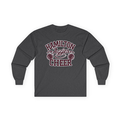 Adult Long Sleeve Tee \ Hamilton Aggies Cheer \ Style HAC2