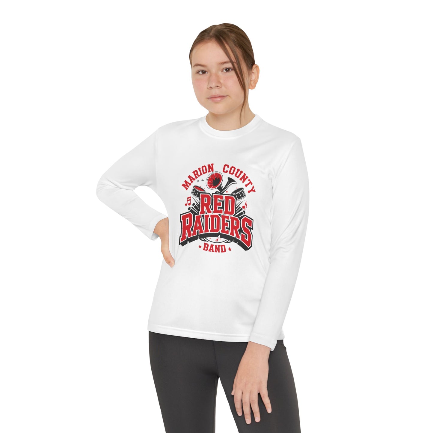 Youth Long Sleeve Shirt \ Marion County Red Raiders Band \ MCB2