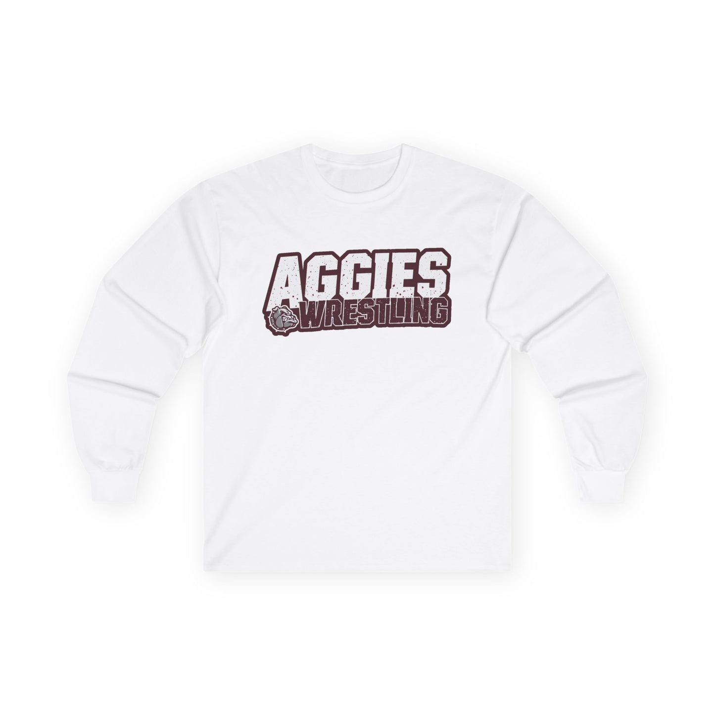 Adult Long Sleeve Tee \ Hamilton Aggies Wrestling \ HAW3