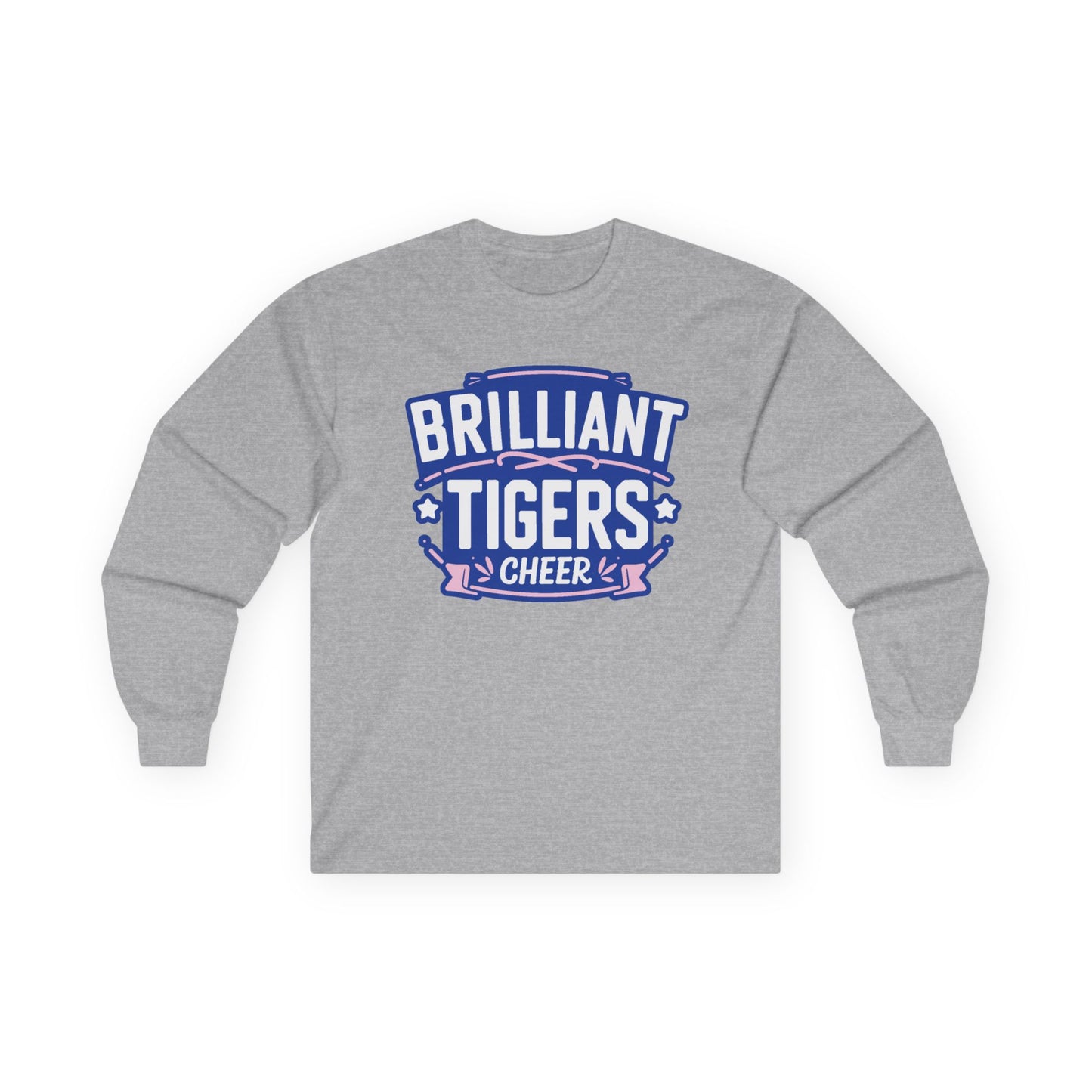 Adult Long Sleeve Tee \ Brilliant Tigers Cheer \ BTC2