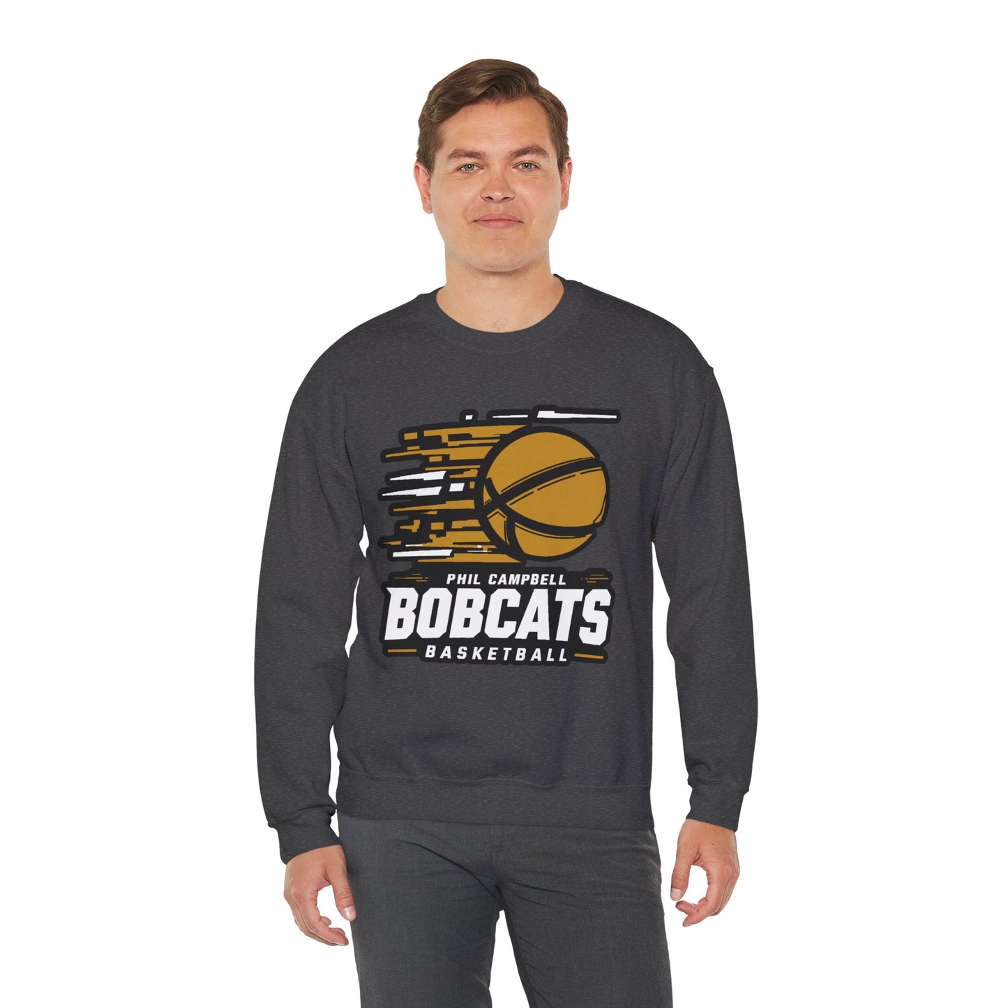 Adult Crewneck Sweatshirt \ Phil Campbell Bobcats Basketball \ PCBBK2