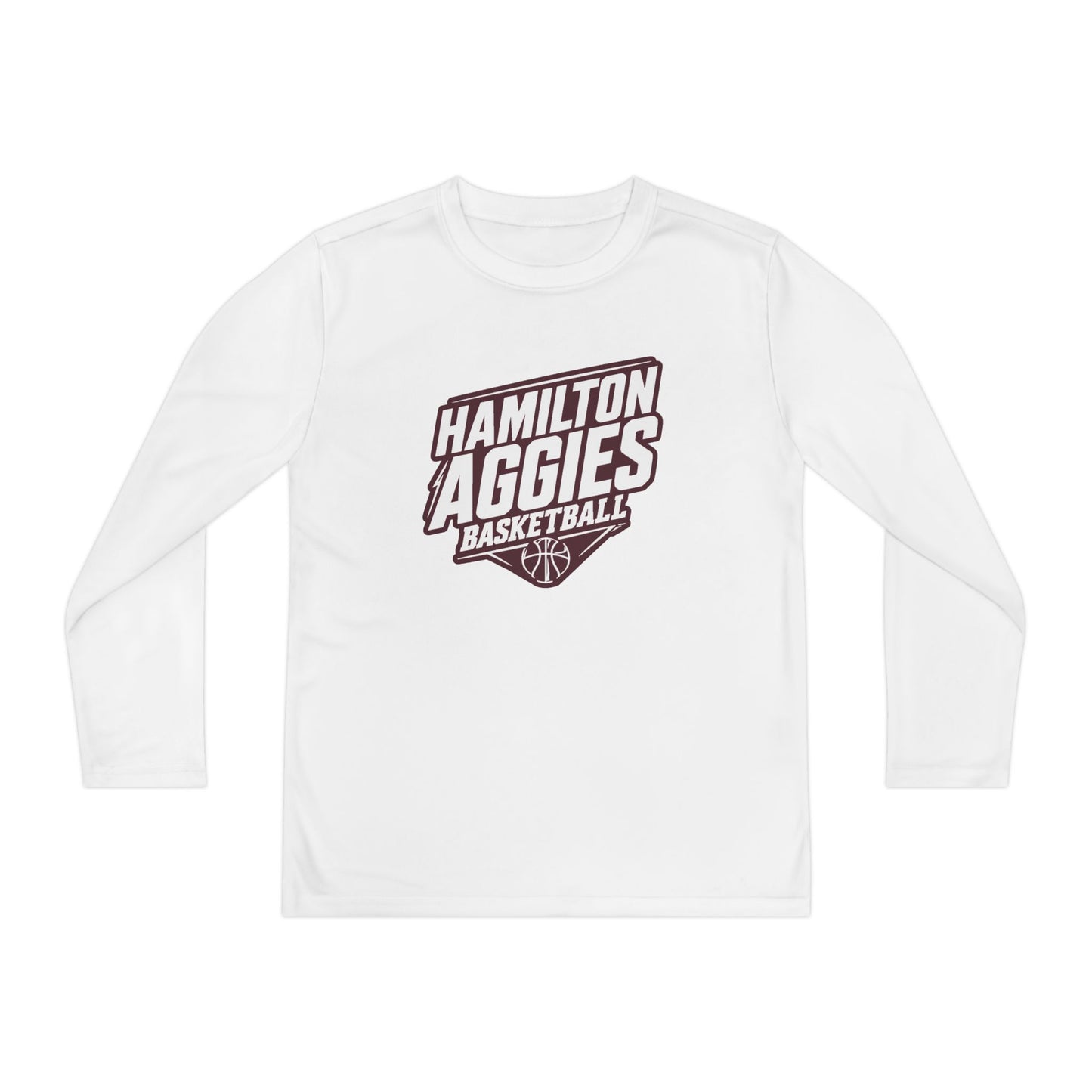Youth Long Sleeve Tee \ Hamilton Aggies Basketball \ HABB2