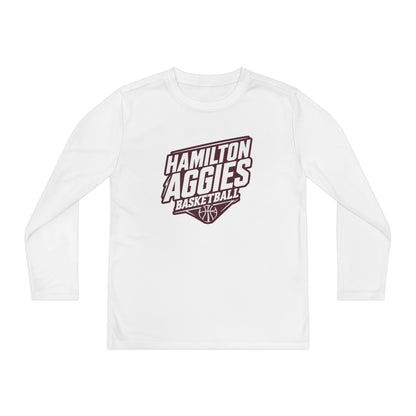 Youth Long Sleeve Tee \ Hamilton Aggies Basketball \ HABB2