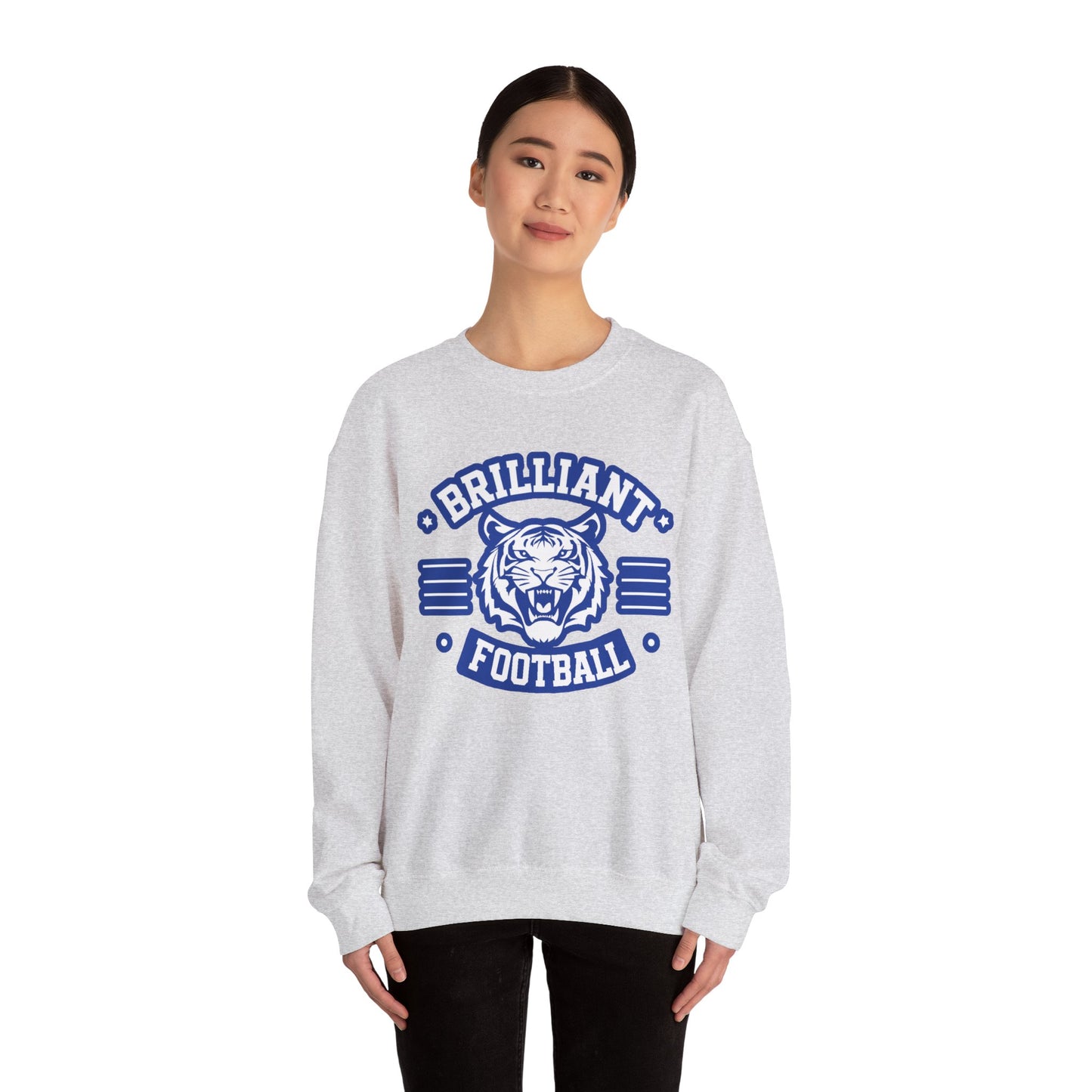 Adult Crewneck Sweatshirt \ Brilliant Tigers Football \ BTF2