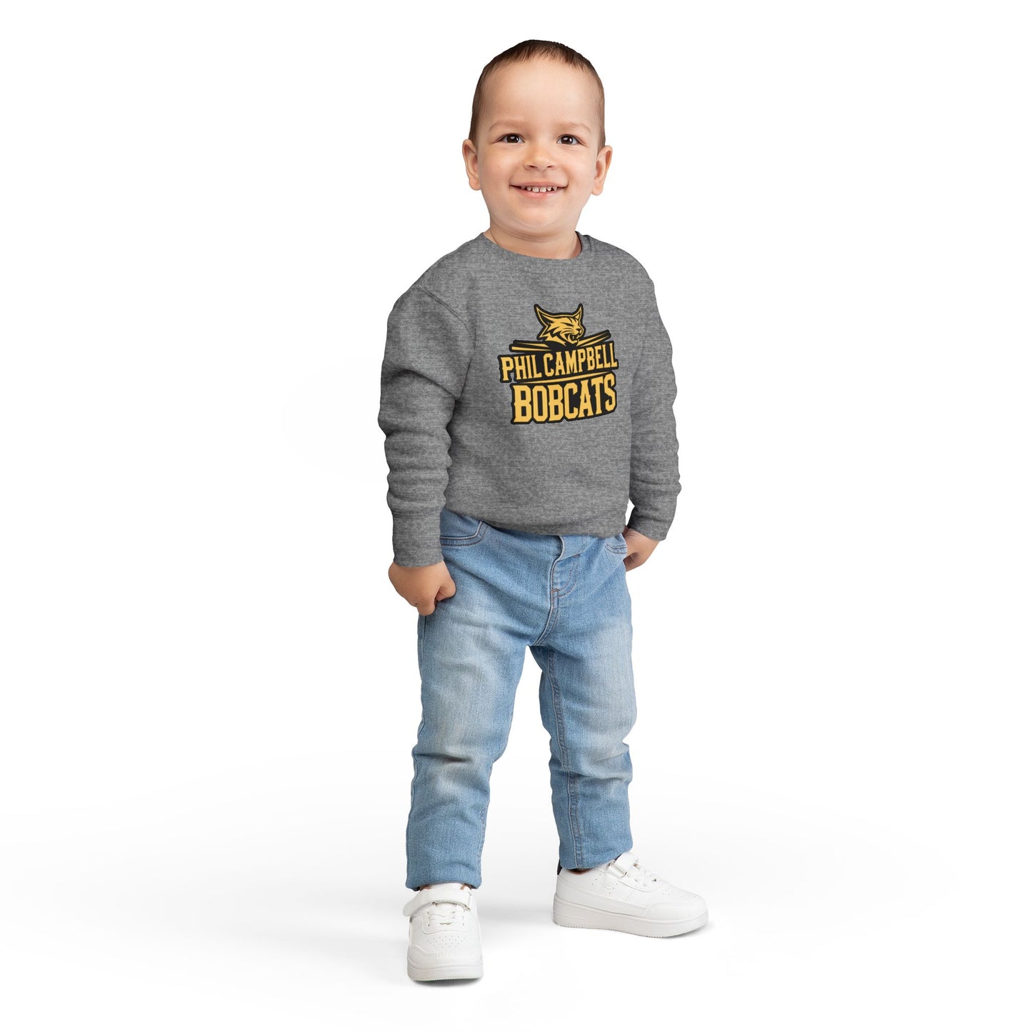 Toddler Crewneck Sweatshirt \ Phil Campbell Bobcats \ PCB2