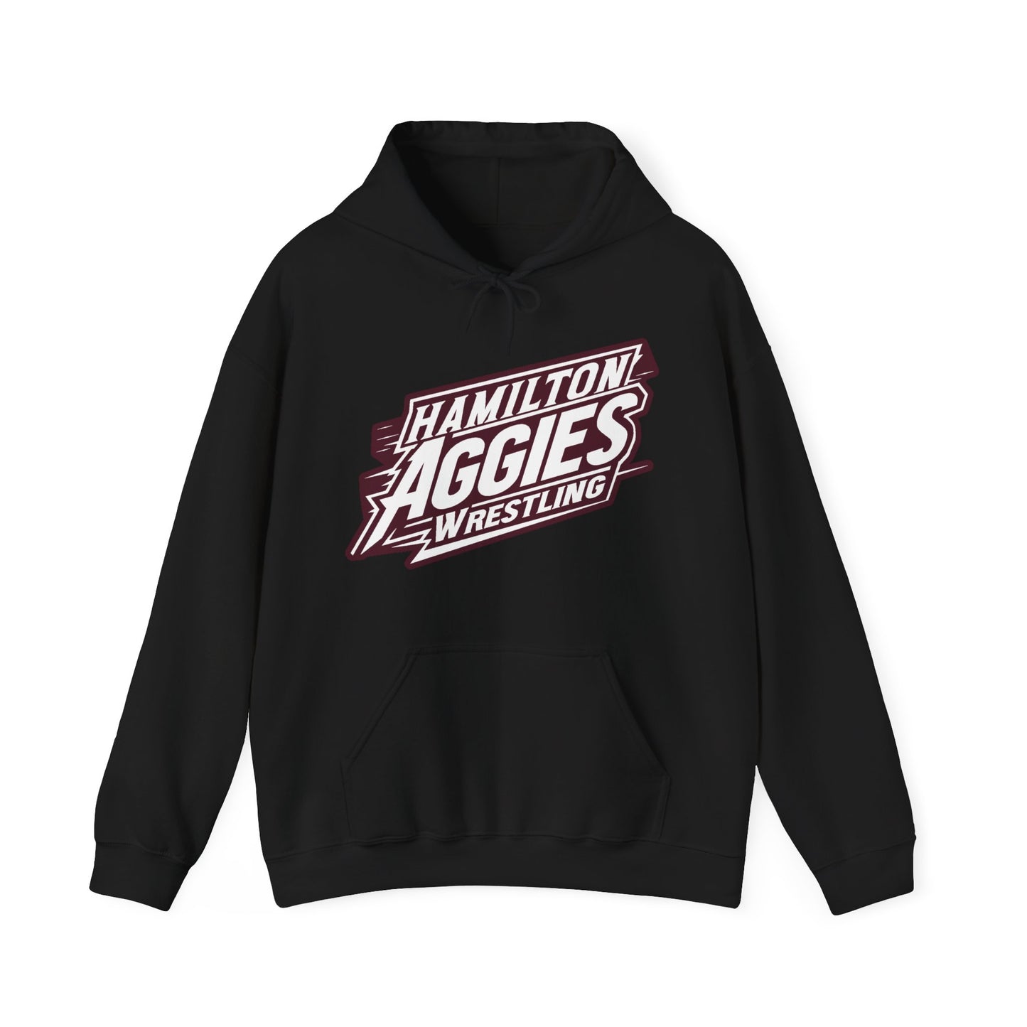 Adult Hoodie Sweatshirt \ Hamilton Aggies Wrestling \ HAW1