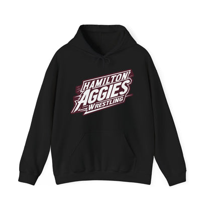 Adult Hoodie Sweatshirt \ Hamilton Aggies Wrestling \ HAW1