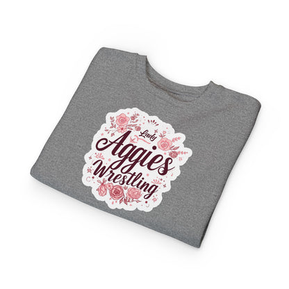 Toddler Crewneck Sweatshirt \ Hamilton Aggies Wrestling \ HAWG1